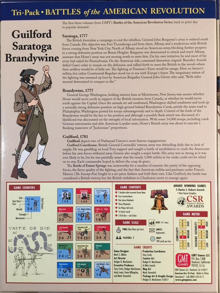 Battles of the American Revolution Tri-pack: Guilford, Saratoga, Brandywine