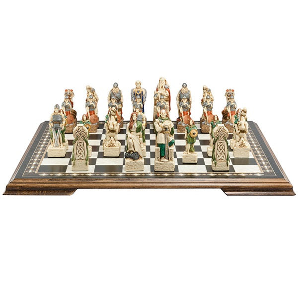 Celtic & Viking Hand-painted Chess Pieces Set (Damaged Box)