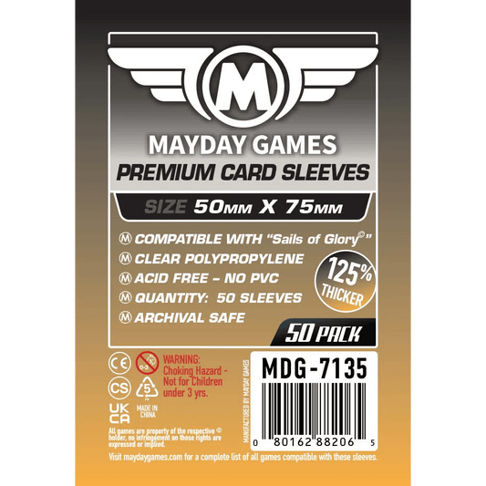 Mayday Games Premium Card Sleeves 50 mm X 75 mm (50 Pack)