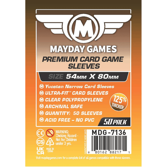 Mayday Games Premium Card Sleeves 54 mm X 80 mm (50 Pack)